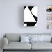 Trademark Fine Art Geometric 7 by Oju Design - Wrapped Canvas Print Canvas, Cotton in Black/White | 19 H x 12 W x 2 D in | Wayfair 1X26115-C1219GG