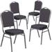 Inbox Zero Oliverson Crown Back Stacking Banquet Chair Vinyl/Metal/Fabric in Gray/Black | Wayfair 08A5D43BC5614F29B0A466C3F258B9FD