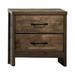 Millwood Pines Annessa Solid + Manufactured Wood Nightstand Wood in Black/Brown | 22.87 H x 23.62 W x 15.5 D in | Wayfair
