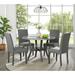 Lark Manor™ Heilig Round 45" Dining Set Wood in Black/Brown/Gray | 30 H x 45 W x 45 D in | Wayfair 7296711EEE2946FC93F94A5CE804A5D3