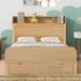 Red Barrel Studio® Jesvin Bookcase Storage Bed Wood in Brown | 44.1 H x 56.3 W x 76 D in | Wayfair 652606E9852A46259BB2698529CD3702