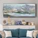 Loon Peak® Pastel Mountain View I- Framed Canvas Canvas, Solid Wood in Blue | 20 H x 50 W x 1.5 D in | Wayfair 053E0D798A6945FA829D7D8FC06232AA