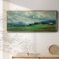 Wildon Home® Wallowa Valley Framed On Canvas Print Canvas, Solid Wood in Blue/Green/White | 20 H x 50 W x 1.5 D in | Wayfair