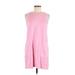 Old Navy Casual Dress - Mini Crew Neck Sleeveless: Pink Solid Dresses - Women's Size Medium Petite