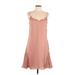 Banana Republic Casual Dress - A-Line V Neck Sleeveless: Pink Print Dresses - Women's Size 10