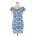 Shein Casual Dress - Mini: Blue Floral Motif Dresses - Women's Size X-Large