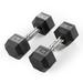 15 Lb Rubber Hex Dumbbell, PAIR