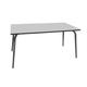 Table en stratifié grise perle pieds gris 6 places