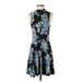 Kimchi Blue Casual Dress - A-Line Mock Sleeveless: Black Print Dresses - Women's Size Small