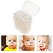 100 Pcs Cotton Balls Applicator Head White Absorbent Plastic Baby