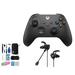 Microsoft Xbox Wireless Carbon Black Controller for Xbox Console With Black Gaming Buds + Cleaning Kit BOLT AXTION Bundle Like New