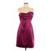 Phoebe Couture Cocktail Dress - Party Sweetheart Sleeveless: Burgundy Print Dresses - Women's Size 10