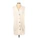 ASOS Casual Dress - Mini Collared Sleeveless: Ivory Print Dresses - New - Women's Size 2
