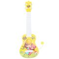 FRCOLOR Imitation Guitar Toy Cartoon Guitar Music Toy Funny Play Ukulele Musical Instrument Toy Simulate Playable Guitar Educational Music Toys for Kids Boys Girls (Yellow)