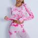 Dolkfu Tie-Dye Womens Spring Tops Slim Fit Yoga Long Sleeve Cropped Tops Womens Resort Wear 2024