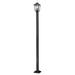 3 Light Outdoor Post Mount Lantern in Colonial Style 9.25 inches Wide By 111 inches High-Black Finish Bailey Street Home 372-Bel-1809697