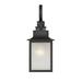 1 Light Farmhouse Steel Outdoor Wall Lantern with Pale Cream Seeded Glass-17.75 inches H By 7 inches W-English Bronze Finish Bailey Street Home