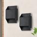 C Cattleya 2-Light Matte Black Aluminum LED Outdoor Wall Lights(2-Pack)