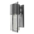 1 Light Small Outdoor Wall Lantern in Transitional-Modern Style 6.25 inches Wide By 15.5 inches High-Hematite Finish-Incandescent Lamping Type Bailey