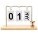 Perpetual Standing Calendar Flipped Calendar Wooden Table Calendar Home Calendar for Office