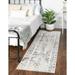Rugs.com Lennon Collection Rug â€“ 12 Ft Runner Ivory And Gray Medium Rug Perfect For Hallways Entryways