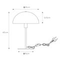 Lucide Tischleuchte Siemon aus Stahl, Ø 25 cm, ockergelb