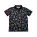 Boy's Neon Dinosaur Polo Shirt