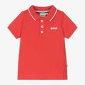 Boss Boys Red Cotton Polo Shirt