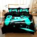 Modern Gamepad Bedding Set Boys Youth Video Game Controller Gaming Equipment Duvet Cover Decorative 3 Piece Duvet Cover With 2 Pillow Shams Full Size(No Comforter)