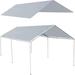 Outdoor 10X20 Replacement Canopy Roof Cover Outdoor Carport Covers (Silver)