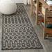 JONATHAN Y Trebol Moroccan Geometric Textured Weave Indoor/Outdoor Area Rug Black/Gray 2 X 8 Geometric 8 Runner Runner Outdoor Indoor Entryway