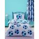 Catherine Lansfield Tie Dye Football Duvet Cover Set, Blue, Size Single