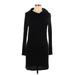 Pixi + Ivy Casual Dress - Sweater Dress: Black Dresses - Women's Size Large