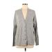 American Eagle Outfitters Cardigan Sweater: Gray Color Block Sweaters & Sweatshirts - Women's Size Medium