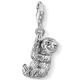 Charm-Einhänger THOMAS SABO "Faultier, 1812-643-11" Charms silberfarben (silberfarben, schwarz, schwarz) Damen Charms Anhänger