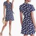 J. Crew Dresses | J. Crew Navy Leopard Cat Print Wrap Dress Size 4 | Color: Blue/Tan | Size: 4