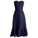 J. Crew Dresses | J Crew Strapless Ruffle Hem Dress In Faille | Color: Blue | Size: 2