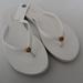 Tory Burch Shoes | Nwt Tory Burch Ivory Chelsea Logo Flip Flop Flops Sandals Size 8 | Color: Gold/White | Size: 8