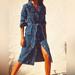 Zara Dresses | Nwot Zara Denim Belted Midi Dress. Xs | Color: Blue | Size: Xs