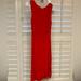 Anthropologie Dresses | Nwt Anthropologie Reformed Cherry Red Sheer Sheath Dress Pearl Keyhole Back | Color: Red | Size: 2