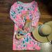 Lilly Pulitzer Dresses | Lilly Pulitzer Dragonfruit Pink Toucan Pima Cotton Dress Sz M | Color: Blue/Pink | Size: M