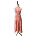 Anthropologie Dresses | Abel The Label By Anthropologie Rumi Tropical Orange Floral Halter Maxi Dress | Color: Orange/White | Size: S