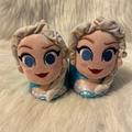 Disney Shoes | Disney Frozen Elsa Slippers Girls Size 7-8 Blue Slip On Shoes | Color: Blue/White | Size: 8g