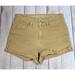 American Eagle Outfitters Shorts | American Eagle Women's Hi Rise Shortie Shorts Tan Mustard Cut Off Size 4 | Color: Tan | Size: 4