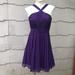 J. Crew Dresses | J. Crew | Purple Sinclair Silk Chiffon Halter Dress 2p | Color: Purple | Size: 2p
