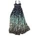 Free People Dresses | Free People Vintage Maxi Dress Black Green Floral Detail Size 4 | Color: Black/Green | Size: 4