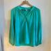 Lilly Pulitzer Tops | Lilly Pulitzer Green Satin Long Sleeve Top | Color: Green | Size: S