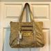 Coach Bags | Coach Poppy Op Art Gold Signature Monogram Logo Glam Tote | Color: Gold | Size: Os