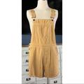 Anthropologie Jeans | Anthropologie Wanderer Short Overalls Shortalls Size 32 | Color: Brown/Tan | Size: 32