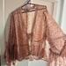 Free People Tops | Free People - Lola Floral Chiffon Kimono / Wrap Xs | Nw | Color: Cream/Pink | Size: Xs